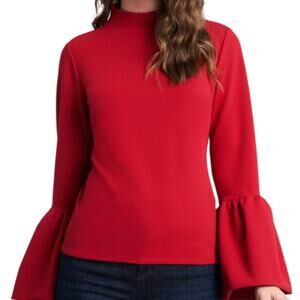 Red Vince Camuto Bell Sleeve Top